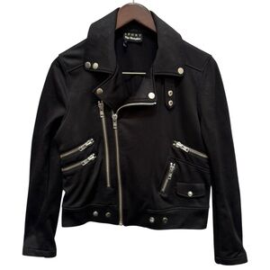 The Kooples Sport Moto Jacket Black Size Medium